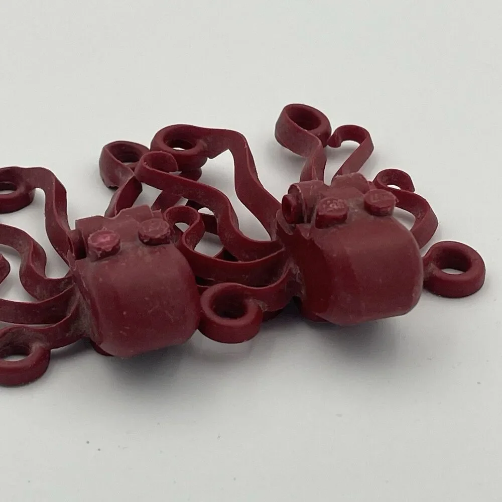 Lego Dark Red Octopus Minfigure 60090 60095 60165 60167 Retired CMF Bundle Lot